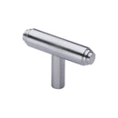 Heritage Brass Cabinet Knob Stepped T-Bar Design 45mm Satin Chrome finish - C4445-SC - Choice Handles