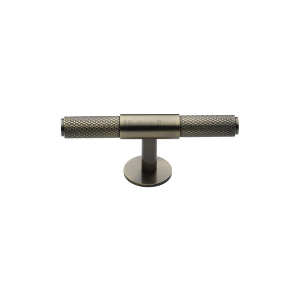 Heritage Brass Cabinet Knob Knurled Fountain Design 60mm Antique Brass finish - C4463 60-AT - Choice Handles