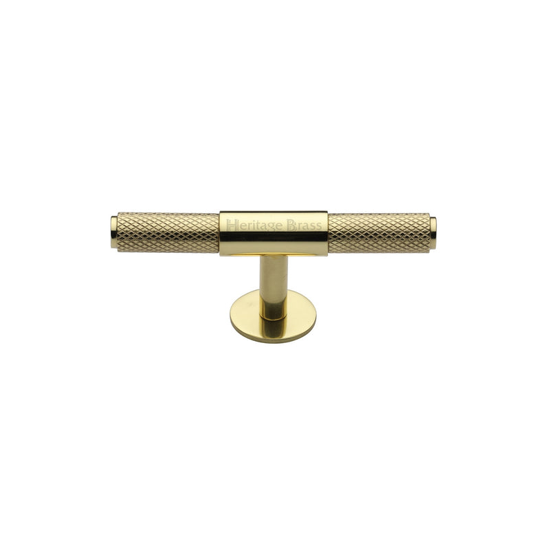 Heritage Brass Cabinet Knob Knurled Fountain Design 60mm Polished Brass finish - C4463 60-PB - Choice Handles