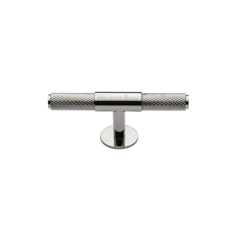 Heritage Brass Cabinet Knob Knurled Fountain Design 60mm Polished Nickel - C4463 60-PNF - Choice Handles