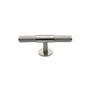 Heritage Brass Cabinet Knob Knurled Fountain Design 60mm Satin Nickel finish - C4463 60-SN - Choice Handles