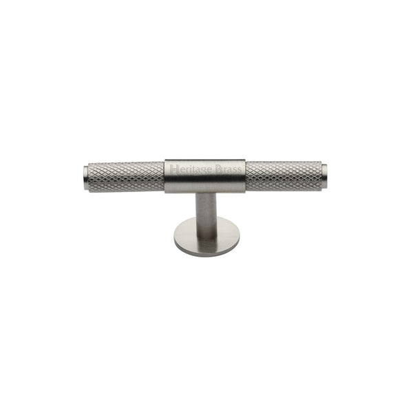 Heritage Brass Cabinet Knob Knurled Fountain Design 60mm Satin Nickel finish - C4463 60-SN - Choice Handles