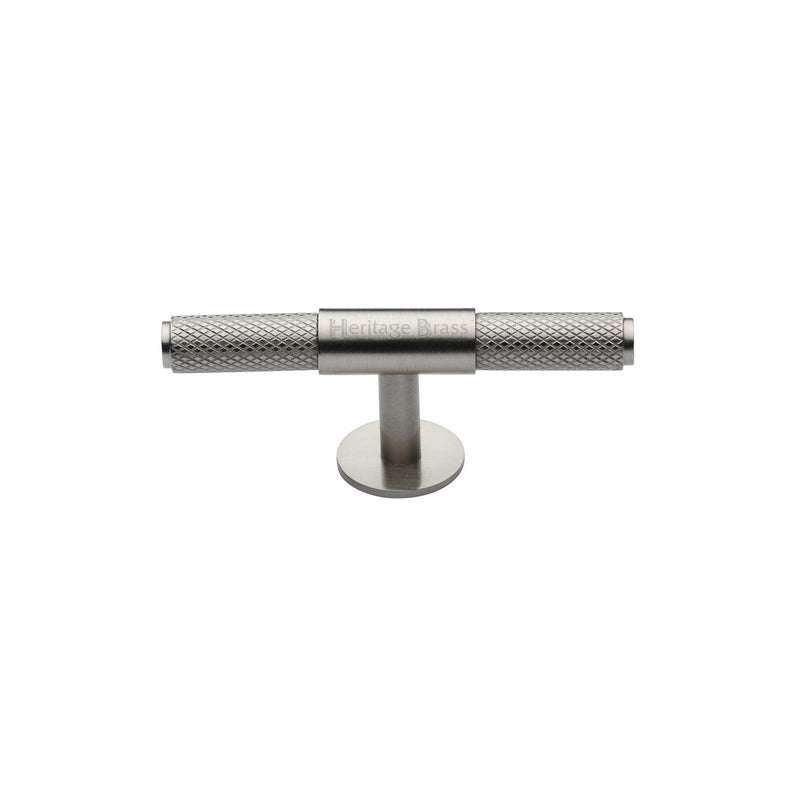 Heritage Brass Cabinet Knob Knurled Fountain Design 60mm Satin Nickel finish - C4463 60-SN - Choice Handles