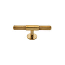 Heritage Brass Cabinet Knob Knurled Fountain Design 60mm Unlacquered Brass finish - C4463 60-ULB