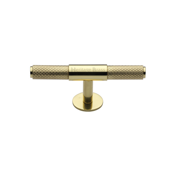 Heritage Brass Cabinet Knob Knurled Fountain Design 90mm Polished Brass finish - C4463 90-PB - Choice Handles