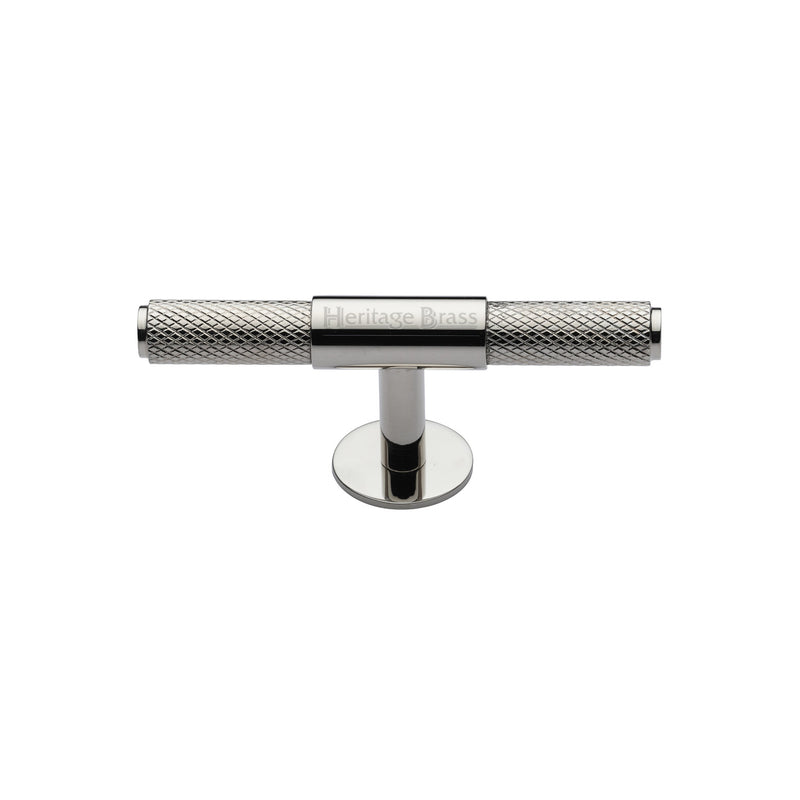 Heritage Brass Cabinet Knob Knurled Fountain Design 90mm Polished Nickel - C4463 90-PNF - Choice Handles