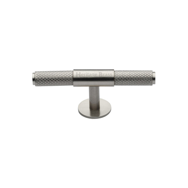 Heritage Brass Cabinet Knob Knurled Fountain Design 90mm Satin Nickel finish - C4463 90-SN - Choice Handles