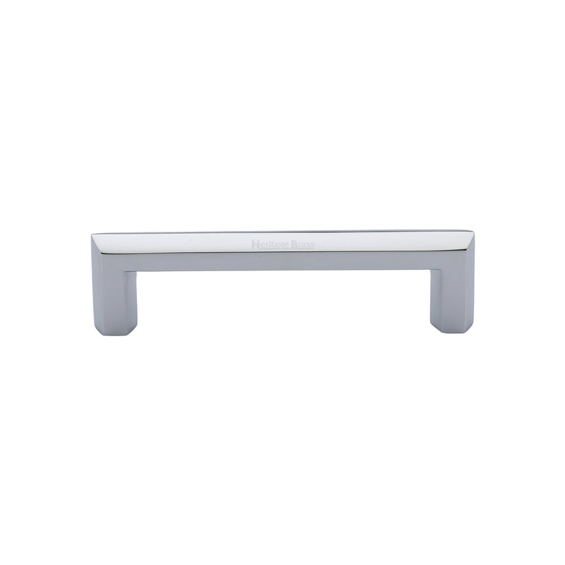 Heritage Brass Cabinet Pull Hex Profile Design 102mm CTC Polished Chrome Finish - C4473 102-PC - Choice Handles