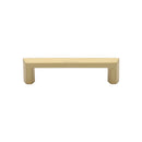 Heritage Brass Cabinet Pull Hex Profile Design 102mm CTC Satin Brass Finish - C4473 102-SB - Choice Handles
