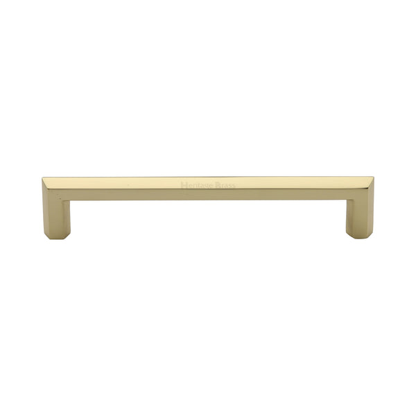 Heritage Brass Cabinet Pull Hex Profile Design 152mm CTC Polished Brass Finish - C4473 152-PB - Choice Handles