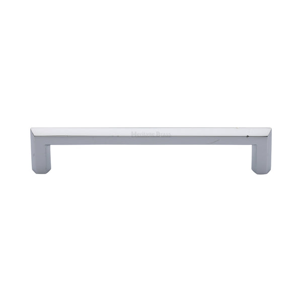 Heritage Brass Cabinet Pull Hex Profile Design 152mm CTC Polished Chrome Finish - C4473 152-PC - Choice Handles