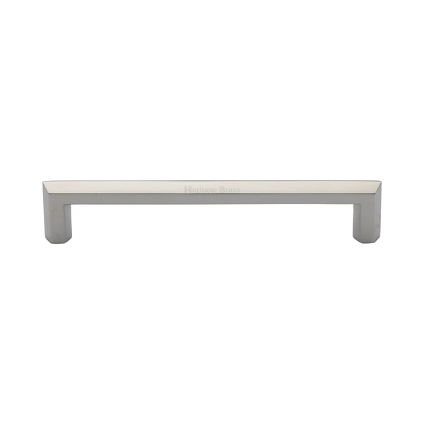 Heritage Brass Cabinet Pull Hex Profile Design 152mm CTC Polished Nickel Finish - C4473 152-PNF - Choice Handles
