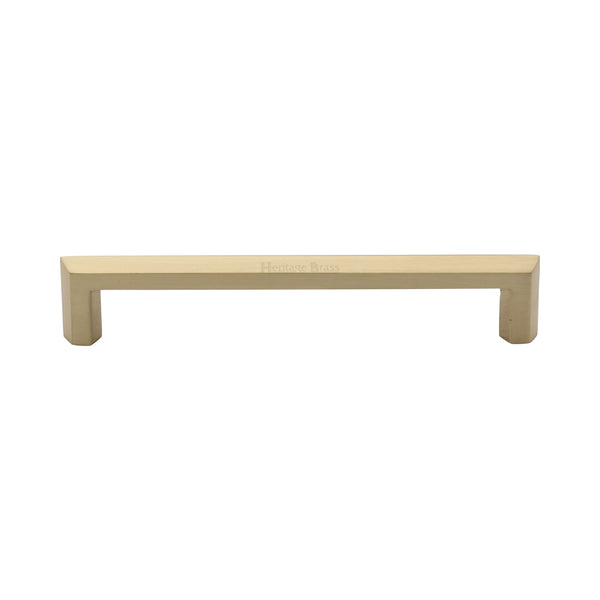 Heritage Brass Cabinet Pull Hex Profile Design 152mm CTC Satin Brass Finish - C4473 152-SB - Choice Handles