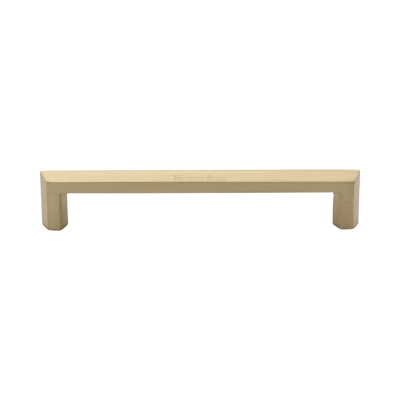 Heritage Brass Cabinet Pull Hex Profile Design 152mm CTC Satin Brass Finish - C4473 152-SB - Choice Handles