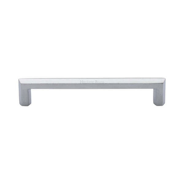 Heritage Brass Cabinet Pull Hex Profile Design 152mm CTC Satin Chrome Finish - C4473 152-SC - Choice Handles
