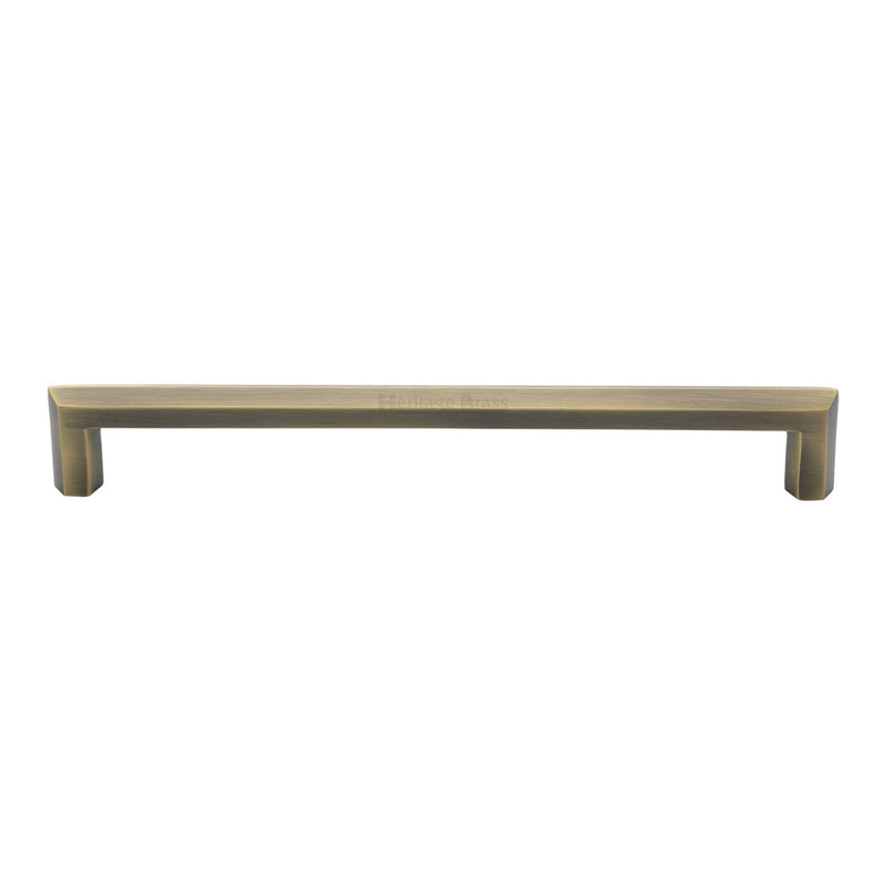 Heritage Brass Cabinet Pull Hex Profile Design 203mm CTC Antique Brass Finish - C4473 203-AT - Choice Handles