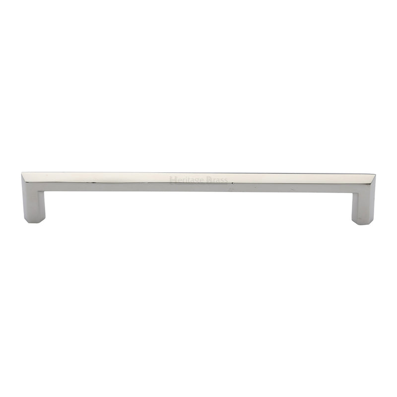 Heritage Brass Cabinet Pull Hex Profile Design 203mm CTC Polished Nickel Finish - C4473 203-PNF - Choice Handles