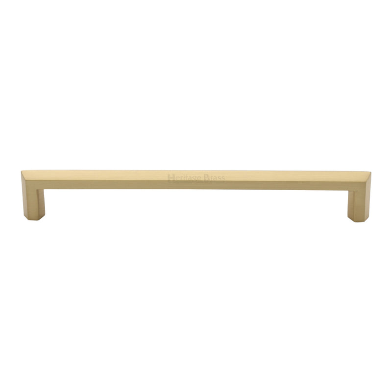 Heritage Brass Cabinet Pull Hex Profile Design 203mm CTC Satin Brass Finish - C4473 203-SB - Choice Handles
