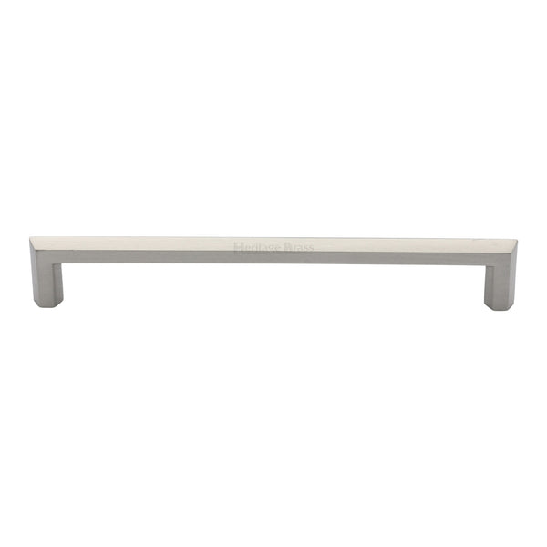 Heritage Brass Cabinet Pull Hex Profile Design 203mm CTC Satin Nickel Finish - C4473 203-SN - Choice Handles
