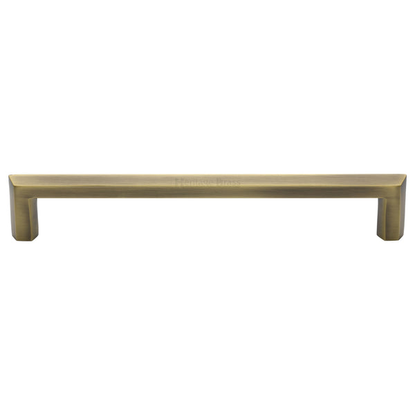 Heritage Brass Cabinet Pull Hex Profile Design 254mm CTC Antique Brass Finish - C4473 254-AT - Choice Handles