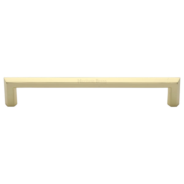 Heritage Brass Cabinet Pull Hex Profile Design 254mm CTC Polished Brass Finish - C4473 254-PB - Choice Handles