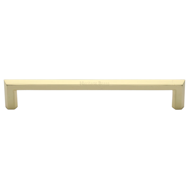 Heritage Brass Cabinet Pull Hex Profile Design 254mm CTC Polished Brass Finish - C4473 254-PB - Choice Handles