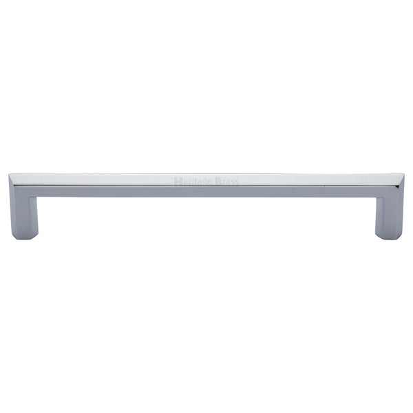 Heritage Brass Cabinet Pull Hex Profile Design 254mm CTC Polished Chrome Finish - C4473 254-PC - Choice Handles