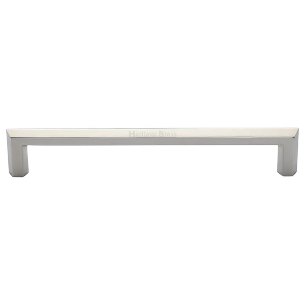 Heritage Brass Cabinet Pull Hex Profile Design 254mm CTC Polished Nickel Finish - C4473 254-PNF - Choice Handles