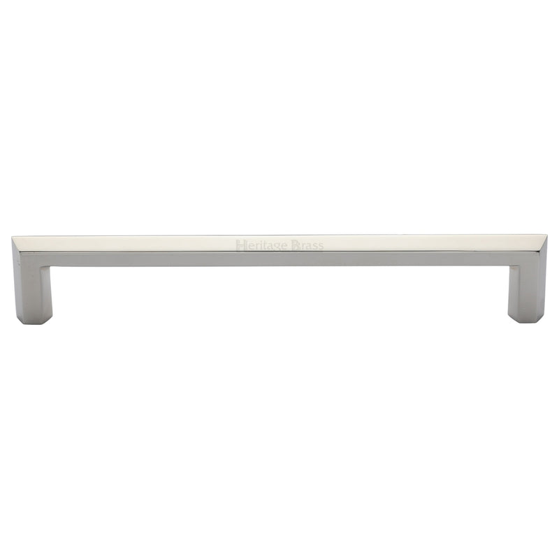 Heritage Brass Cabinet Pull Hex Profile Design 254mm CTC Polished Nickel Finish - C4473 254-PNF - Choice Handles