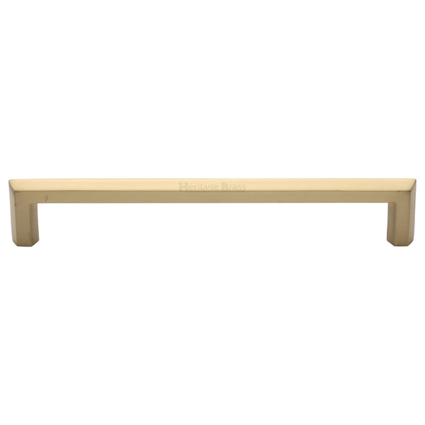 Heritage Brass Cabinet Pull Hex Profile Design 254mm CTC Satin Brass Finish - C4473 254-SB - Choice Handles