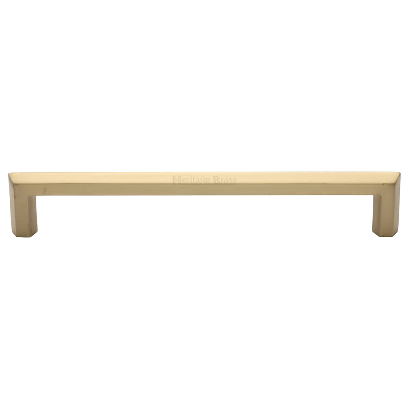 Heritage Brass Cabinet Pull Hex Profile Design 254mm CTC Satin Brass Finish - C4473 254-SB - Choice Handles
