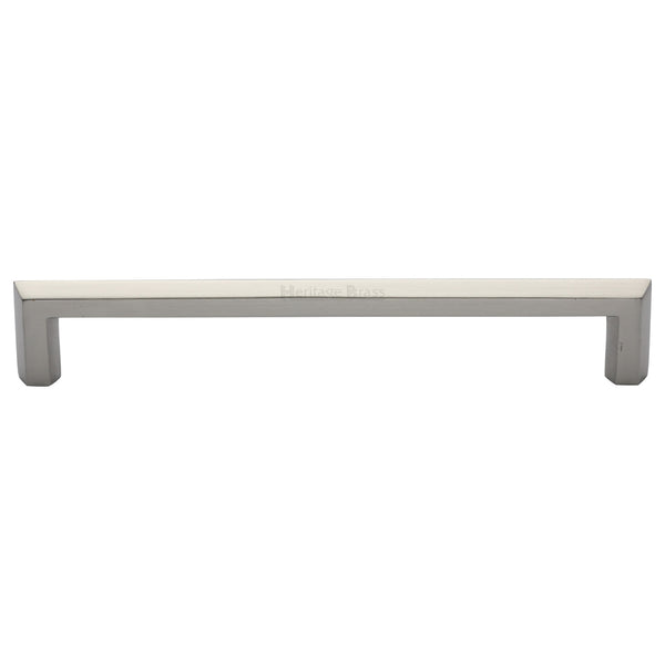 Heritage Brass Cabinet Pull Hex Profile Design 254mm CTC Satin Nickel Finish - C4473 254-SN - Choice Handles