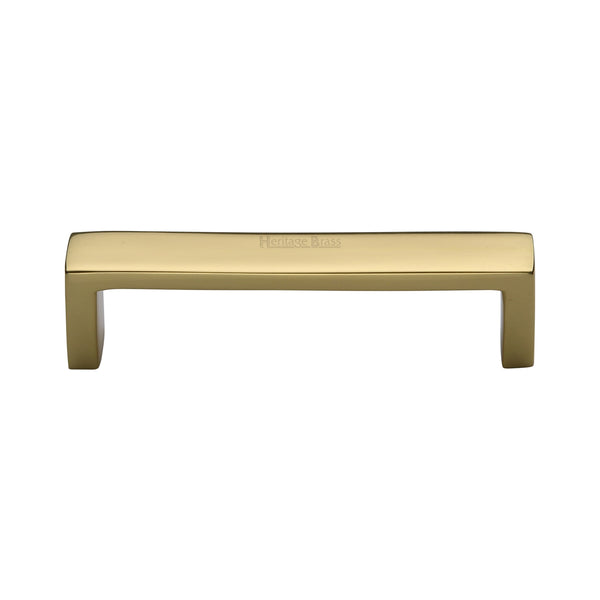 Heritage Brass Cabinet Pull Wide Metro Design 101mm CTC Polished Brass Finish - C4520 101-PB - Choice Handles