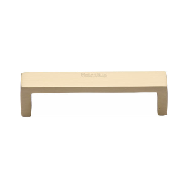 Heritage Brass Cabinet Pull Wide Metro Design 101mm CTC Satin Brass Finish - C4520 101-SB - Choice Handles
