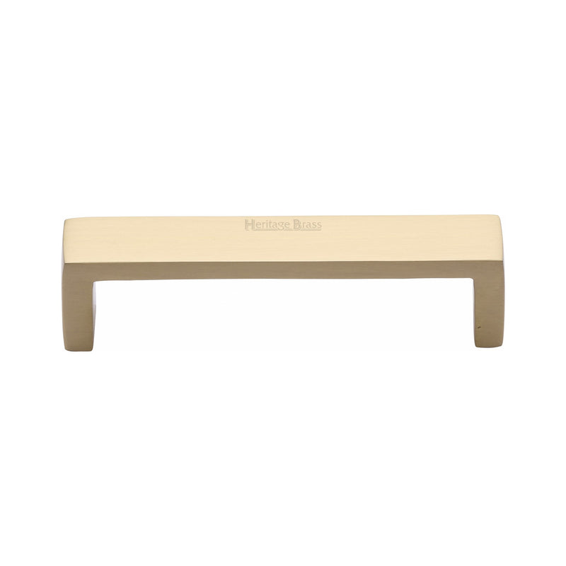 Heritage Brass Cabinet Pull Wide Metro Design 101mm CTC Satin Brass Finish - C4520 101-SB - Choice Handles