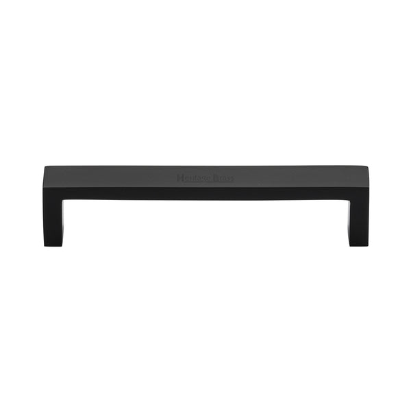 Heritage Brass Cabinet Pull Wide Metro Design 128mm CTC Matt Black Finish - C4520 128-BKMT - Choice Handles