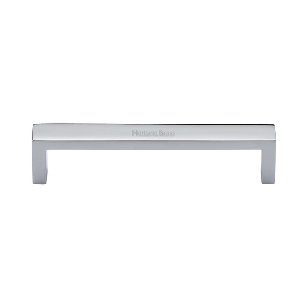 Heritage Brass Cabinet Pull Wide Metro Design 128mm CTC Polished Chrome Finish - C4520 128-PC