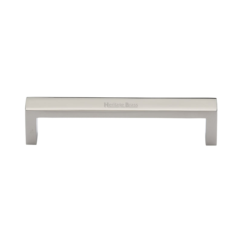 Heritage Brass Cabinet Pull Wide Metro Design 128mm CTC Polished Nickel Finish - C4520 128-PNF - Choice Handles