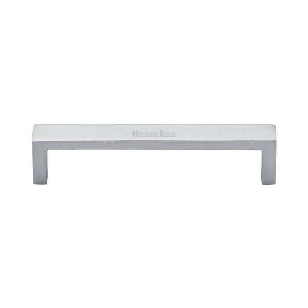 Heritage Brass Cabinet Pull Wide Metro Design 128mm CTC Satin Chrome Finish - C4520 128-SC - Choice Handles