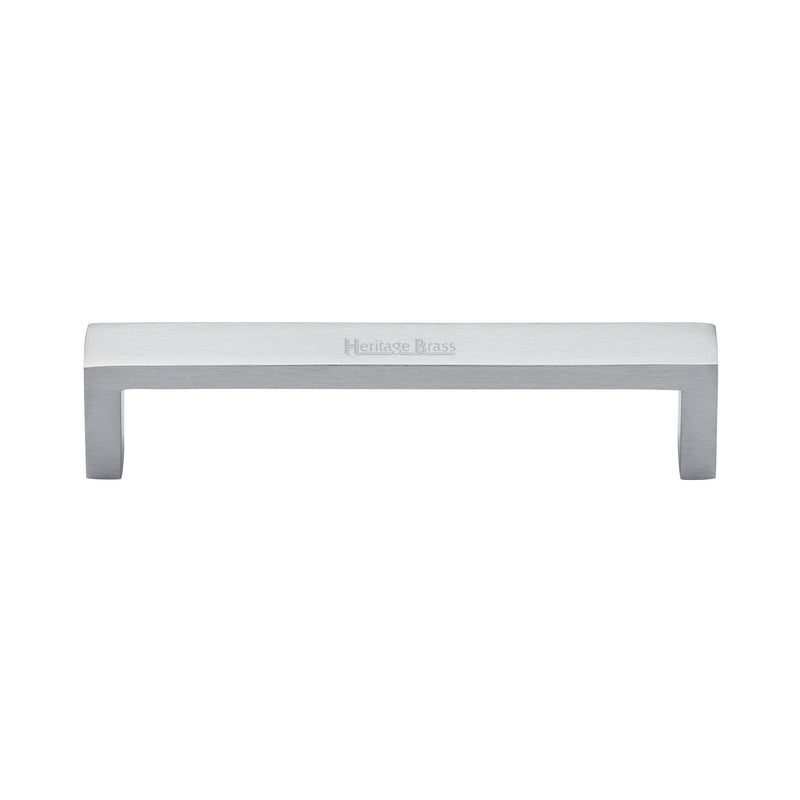 Heritage Brass Cabinet Pull Wide Metro Design 128mm CTC Satin Chrome Finish - C4520 128-SC - Choice Handles