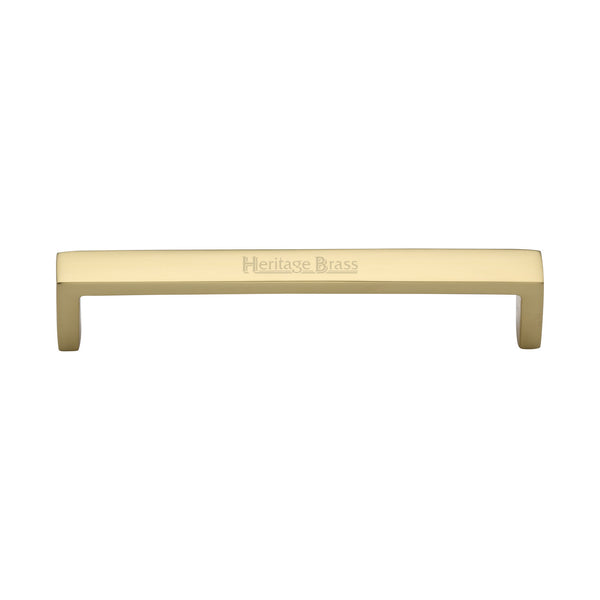 Heritage Brass Cabinet Pull Wide Metro Design 160mm CTC Polished Brass Finish - C4520 160-PB - Choice Handles