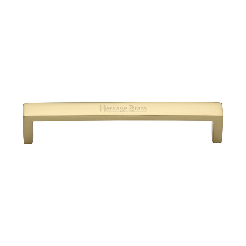 Heritage Brass Cabinet Pull Wide Metro Design 160mm CTC Polished Brass Finish - C4520 160-PB - Choice Handles