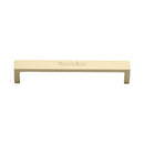 Heritage Brass Cabinet Pull Wide Metro Design 160mm CTC Satin Brass Finish - C4520 160-SB - Choice Handles