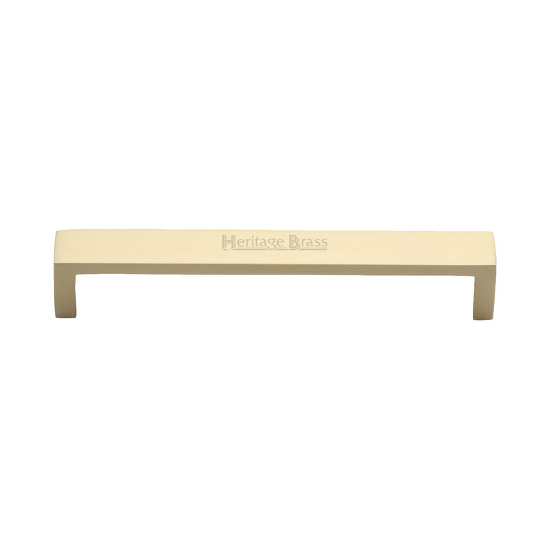 Heritage Brass Cabinet Pull Wide Metro Design 160mm CTC Satin Brass Finish - C4520 160-SB - Choice Handles