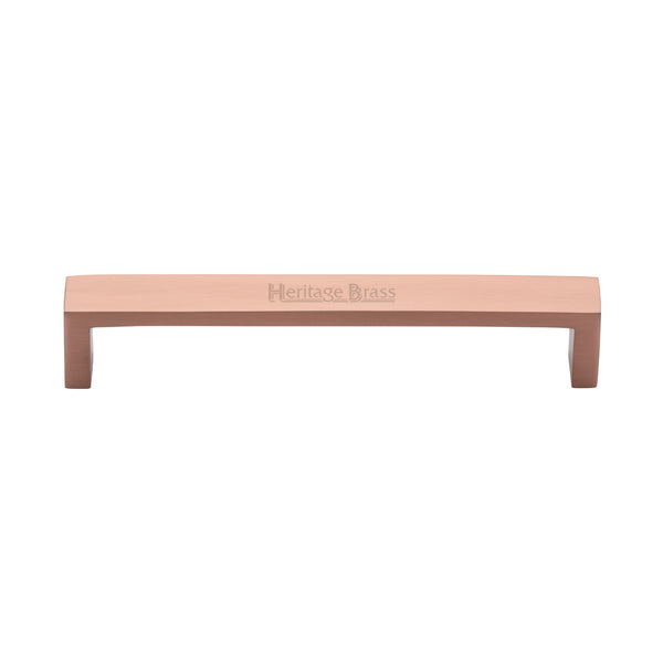 Heritage Brass Cabinet Pull Wide Metro Design 160mm CTC Satin Rose Gold Finish - C4520 160-SRG - Choice Handles