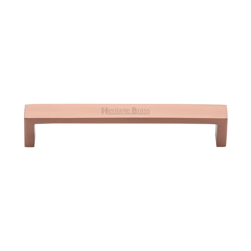 Heritage Brass Cabinet Pull Wide Metro Design 160mm CTC Satin Rose Gold Finish - C4520 160-SRG - Choice Handles