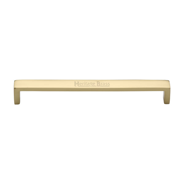 Heritage Brass Cabinet Pull Wide Metro Design 192mm CTC Polished Brass Finish - C4520 192-PB - Choice Handles