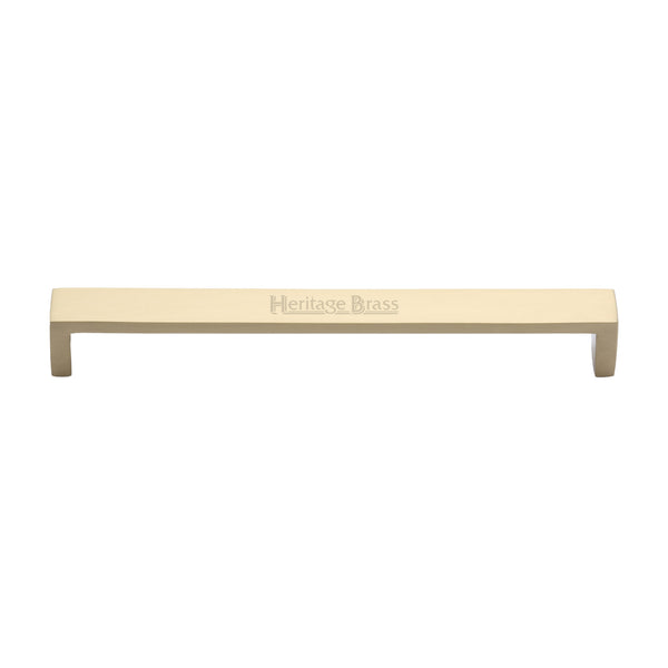 Heritage Brass Cabinet Pull Wide Metro Design 192mm CTC Satin Brass Finish - C4520 192-SB - Choice Handles
