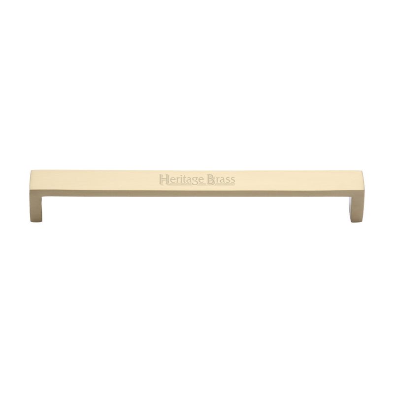 Heritage Brass Cabinet Pull Wide Metro Design 192mm CTC Satin Brass Finish - C4520 192-SB - Choice Handles