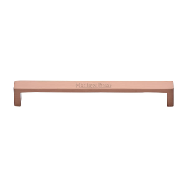 Heritage Brass Cabinet Pull Wide Metro Design 192mm CTC Satin Rose Gold Finish - C4520 192-SRG - Choice Handles